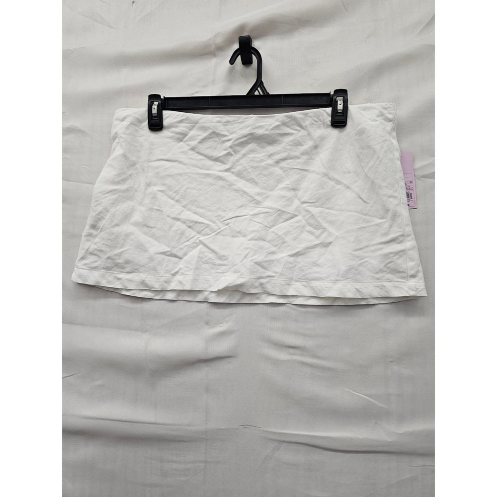 Wild Fable Womens Mini Skirt‎ White Linen Blend Casual Size XL